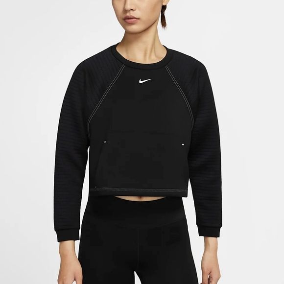 Size SMALL Nike Pro Women's Fleece Crew - Picture 4 of 13